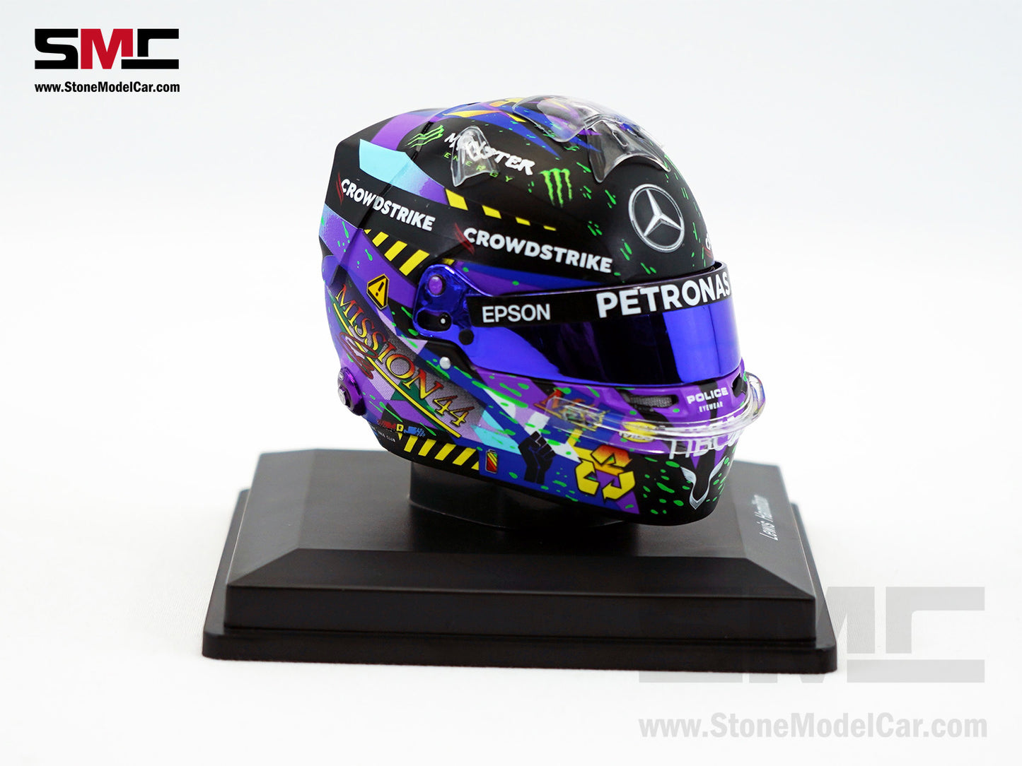 Mercedes F1 W12 #44 Lewis Hamilton British GP 2021 7x Times World Champion Spark 1:5 Helmet