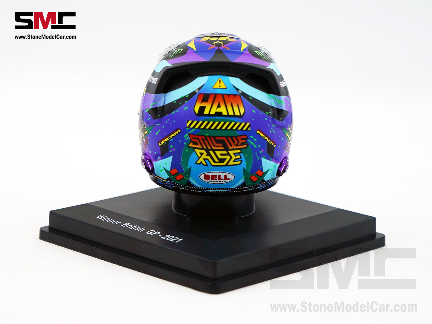 Mercedes F1 W12 #44 Lewis Hamilton British GP 2021 7x Times World Champion Spark 1:5 Helmet