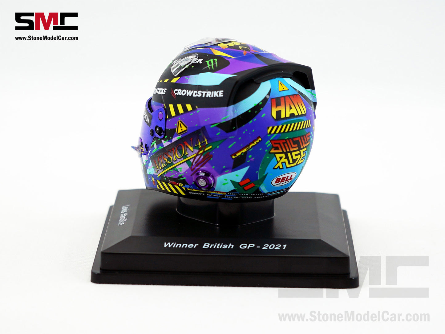Mercedes F1 W12 #44 Lewis Hamilton British GP 2021 7x Times World Champion Spark 1:5 Helmet
