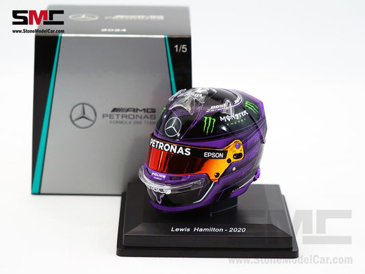 Mercedes F1 W11 #44 Lewis Hamilton Styrian GP 2020 7x Times World Champion Spark 1:5 Miniature Helmet