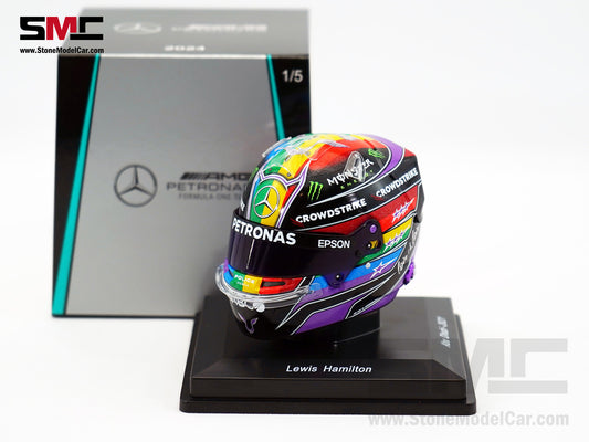 Mercedes F1 W12 #44 Lewis Hamilton Abu Dhabi GP 2021 7x Times World Champion Spark 1:5 Helmet