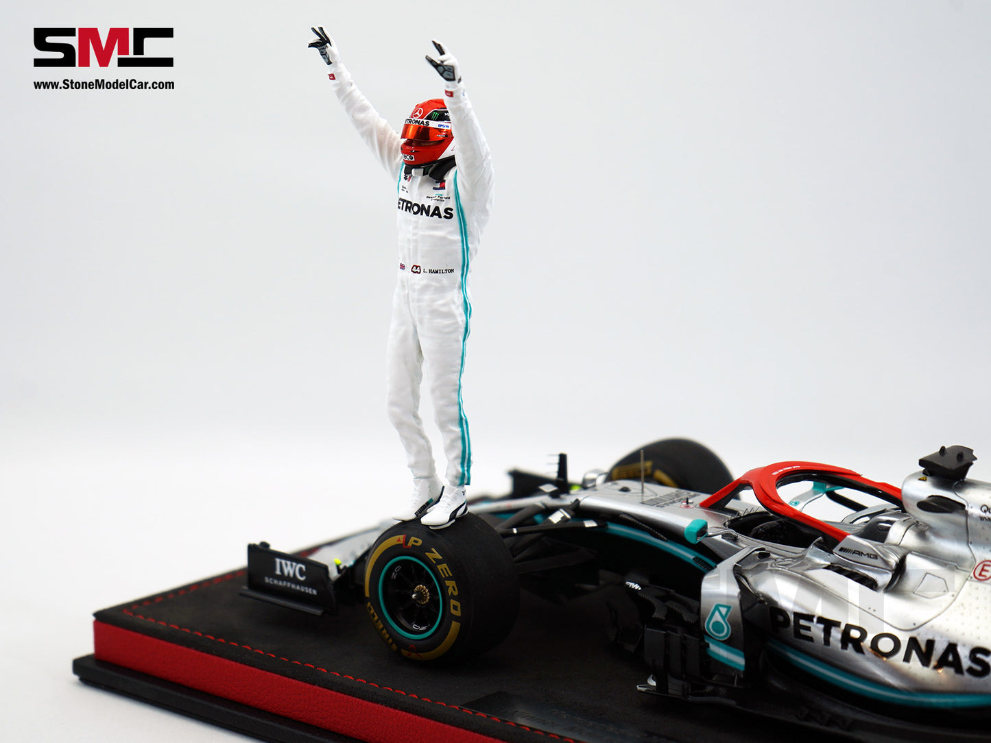Mercedes AMG F1 W10 #44 Lewis Hamilton Monaco GP 2019 World Champion 1:18 Spark Figure Edition