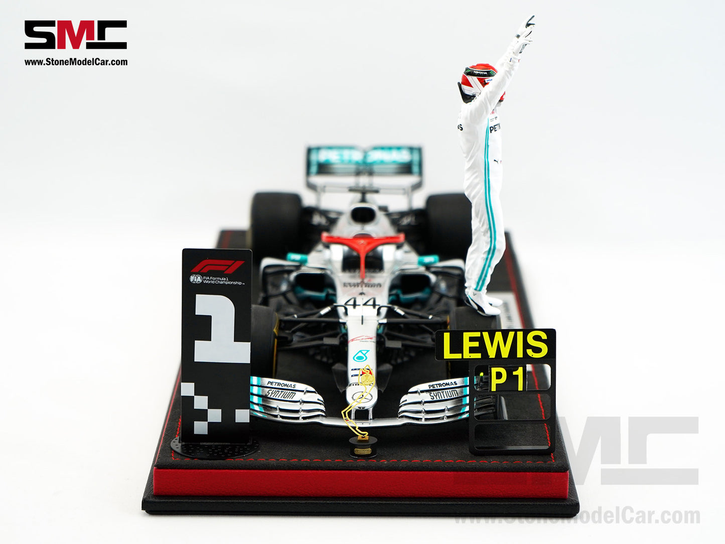 Mercedes AMG F1 W10 #44 Lewis Hamilton Monaco GP 2019 World Champion 1:18 Spark Figure Edition