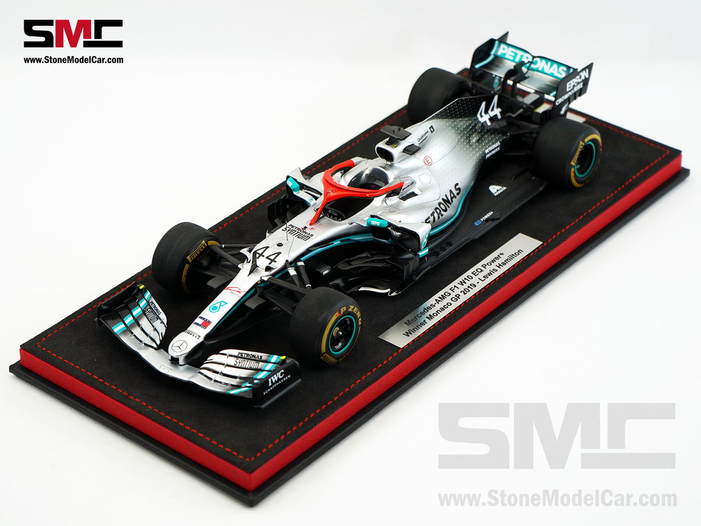 Mercedes AMG F1 W10 #44 Lewis Hamilton Monaco GP 2019 World Champion 1:18 Spark Figure Edition