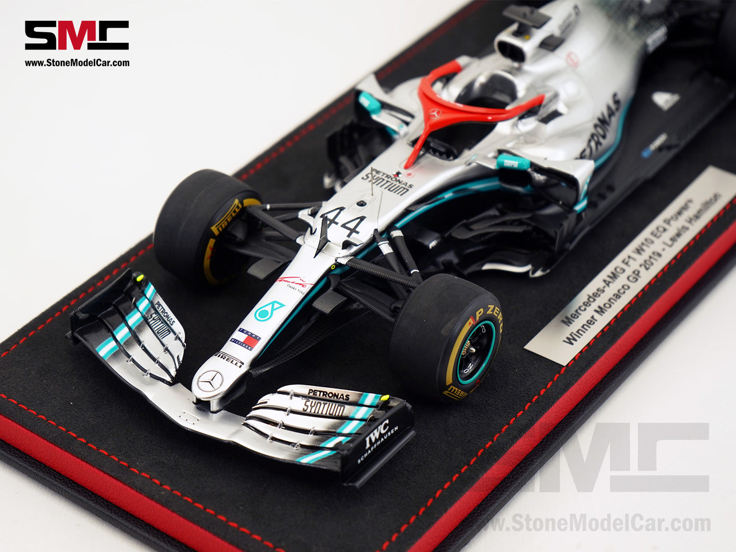 Mercedes AMG F1 W10 #44 Lewis Hamilton Monaco GP 2019 World Champion 1:18 Spark Figure Edition