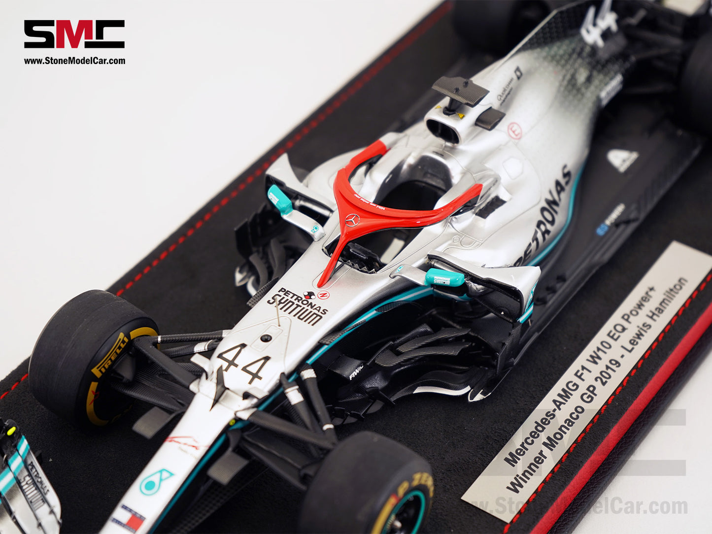 Mercedes AMG F1 W10 #44 Lewis Hamilton Monaco GP 2019 World Champion 1:18 Spark Figure Edition