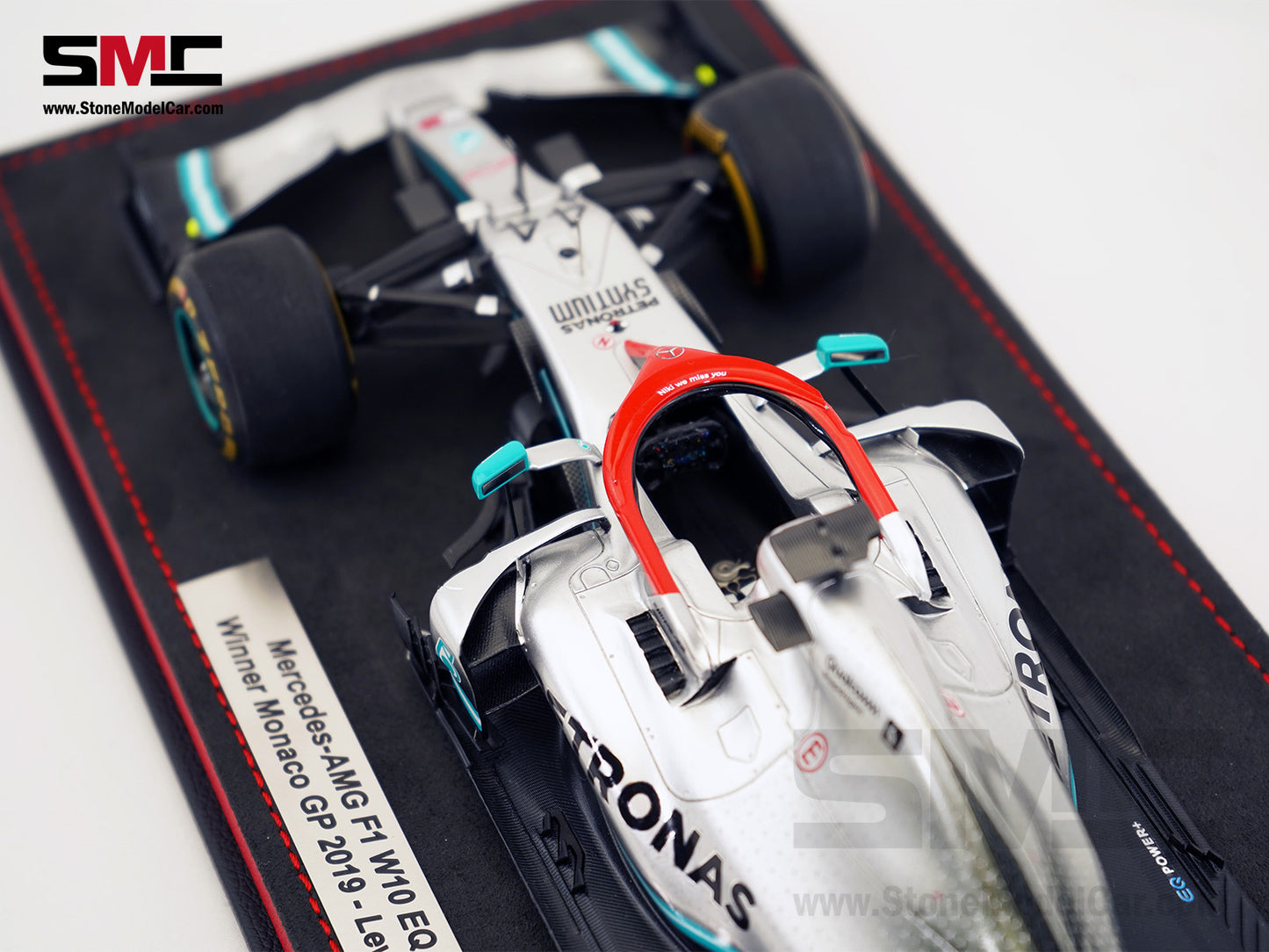 Mercedes AMG F1 W10 #44 Lewis Hamilton Monaco GP 2019 World Champion 1:18 Spark Figure Edition