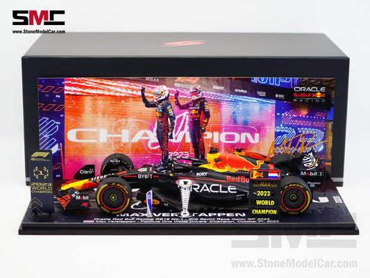 Red Bull F1 RB19 #1 Max Verstappen Winner Qatar GP 2023 World Champion Spark 1:18 Figure Special