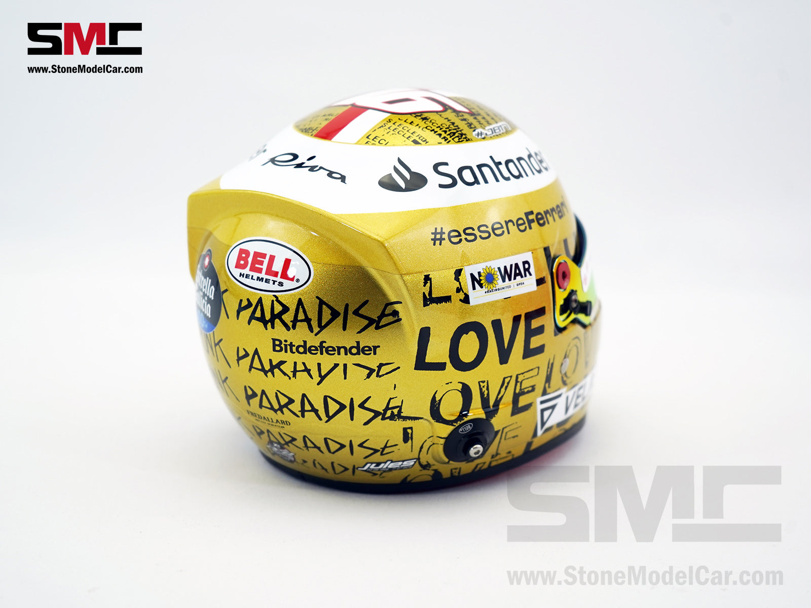 bell full face helmet singapore Ferrari F1 F1-75 #16 Charles Leclerc Singapore GP 2022 BELL 1:2 Helmet – Stone Model