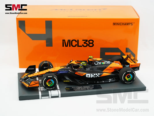 McLaren F1 MCL38 #4 Lando Norris Miami GP 2024 1st Career Win 1:18 MINICHAMPS