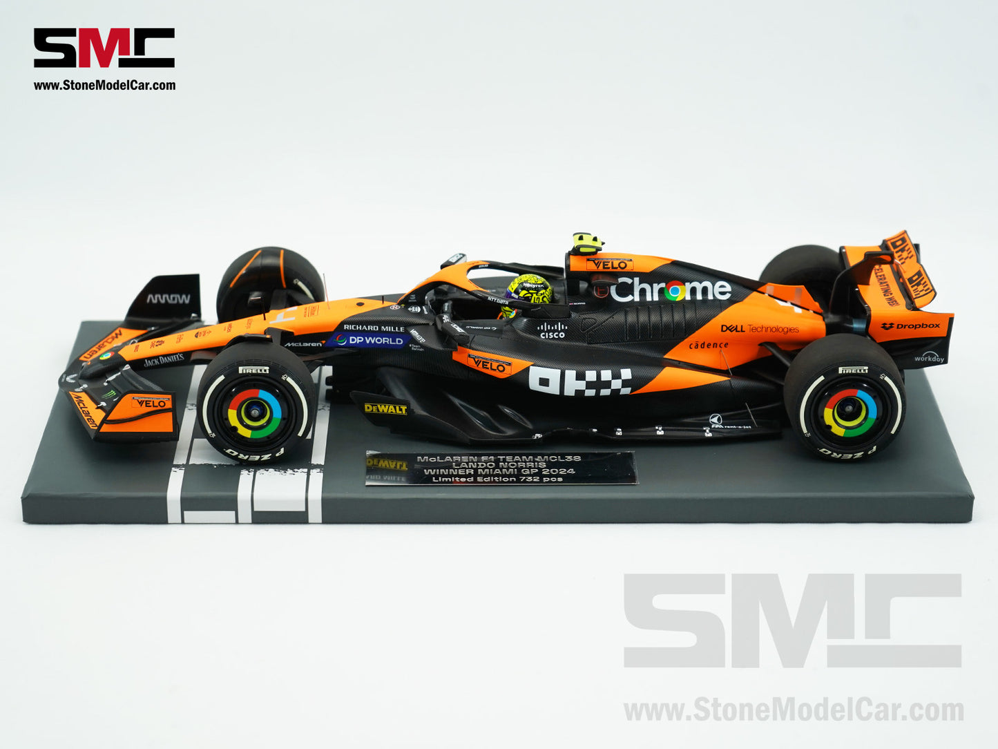 McLaren F1 MCL38 #4 Lando Norris Miami GP 2024 1st Career Win 1:18 MINICHAMPS