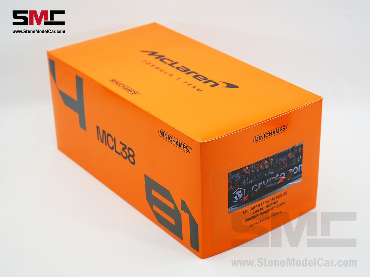 McLaren F1 MCL38 #4 Lando Norris Miami GP 2024 1st Career Win 1:18 MINICHAMPS