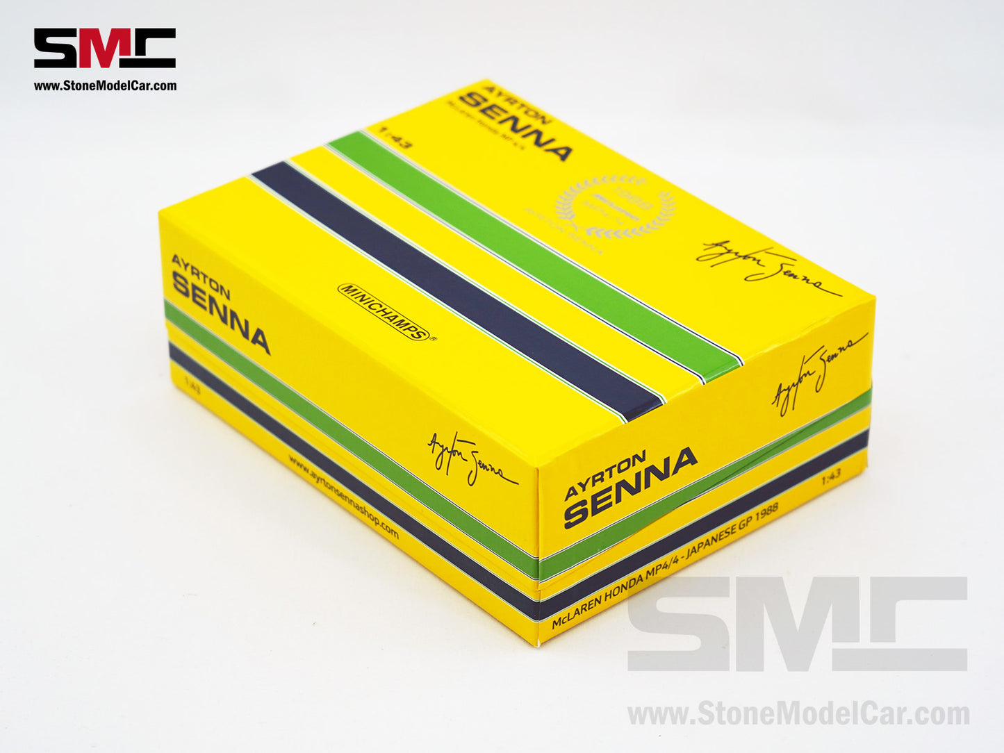Mclaren F1 MP4/4 Ayrton Senna Japan 1988 World Champion 1:43 MINICHAMPS with Decal