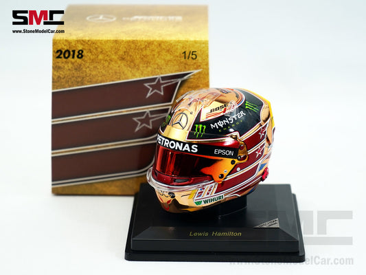 Mercedes F1 W09 #44 Lewis Hamilton British GP 2018 5x Times World Champion Spark 1:5 Helmet