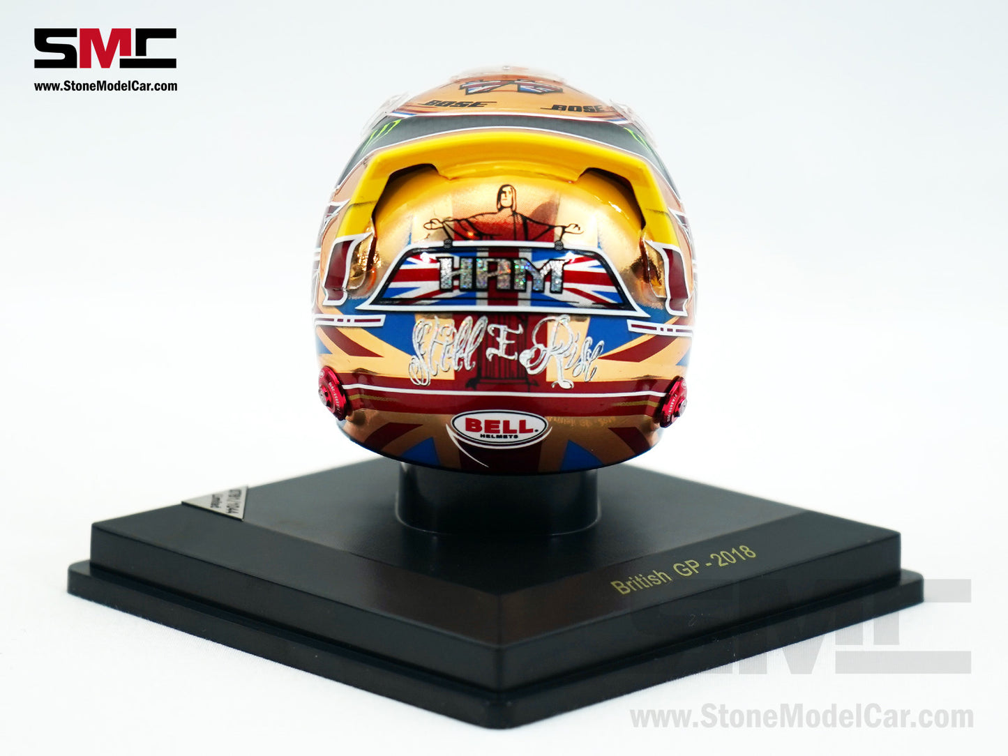 Mercedes F1 W09 #44 Lewis Hamilton British GP 2018 5x Times World Champion Spark 1:5 Helmet