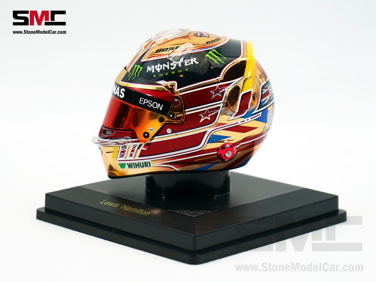 Mercedes F1 W09 #44 Lewis Hamilton British GP 2018 5x Times World Champion Spark 1:5 Helmet