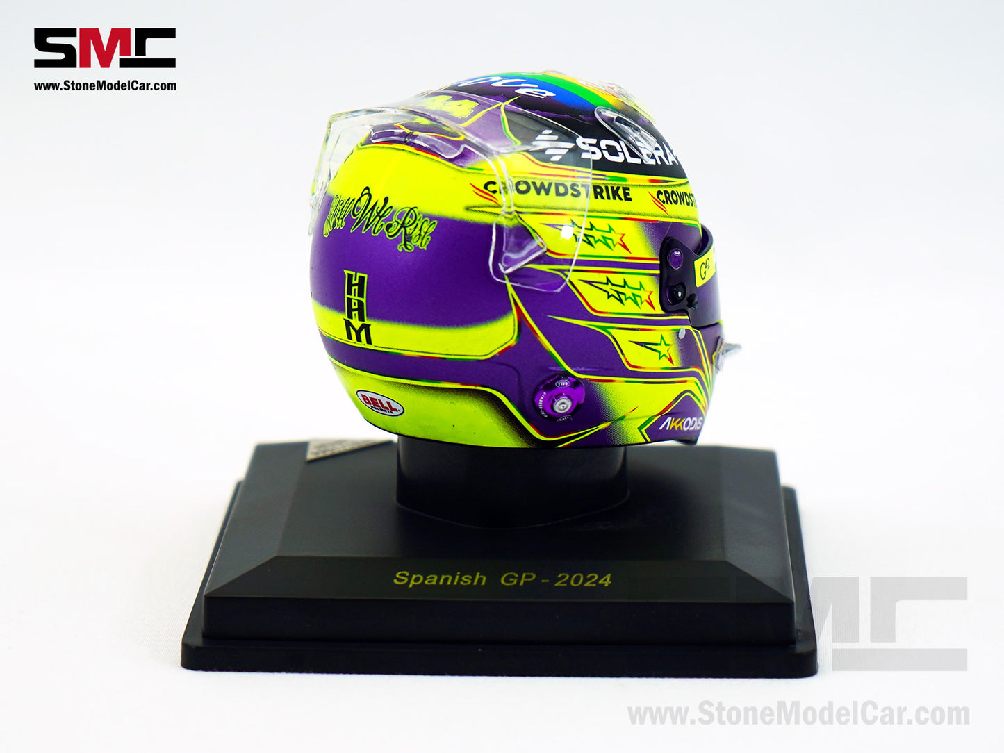 Mercedes F1 W15 #44 Lewis Hamilton Spanish GP 2024 7x Times World Champion Spark 1:5 Helmet
