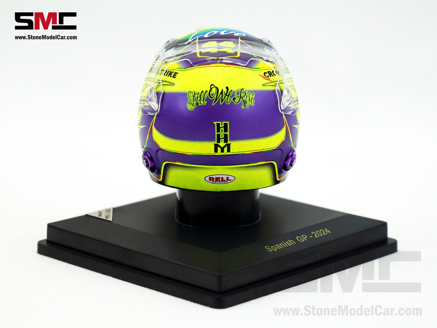 Mercedes F1 W15 #44 Lewis Hamilton Spanish GP 2024 7x Times World Champion Spark 1:5 Helmet