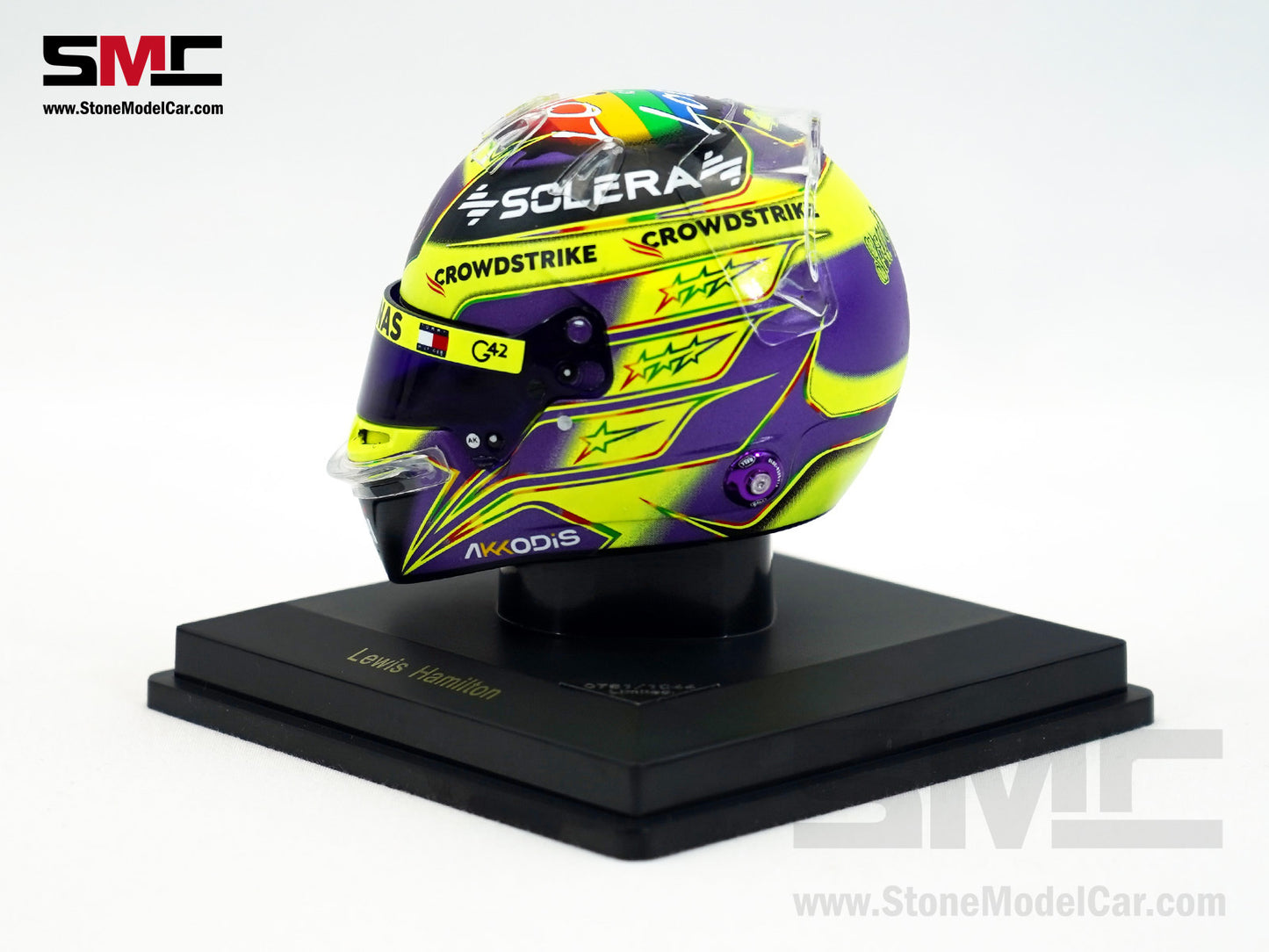 Mercedes F1 W15 #44 Lewis Hamilton Spanish GP 2024 7x Times World Champion Spark 1:5 Helmet