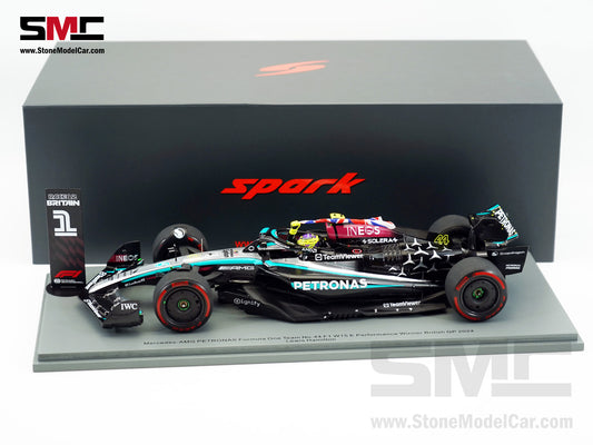 Mercedes F1 W15 #44 Lewis Hamilton British GP 2024 Winner Spark 1:18 18S999