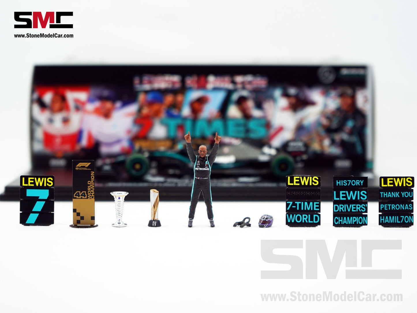 2020 7x World Champion Mercedes F1 W11 #44 Lewis Hamilton Turkey GP 1:43 Spark Figure Special Edition