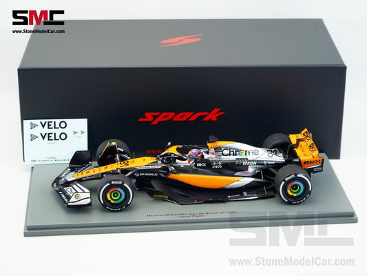 McLaren F1 MCL60 #81 Oscar Piastri 4th British GP 2023 Special Livery Spark 1:18 18S904