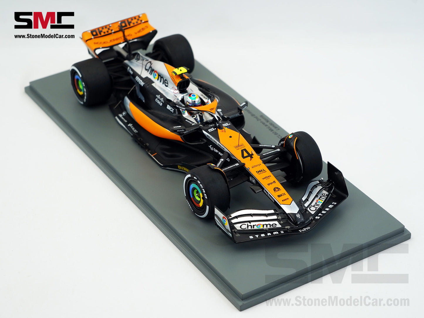 McLaren F1 MCL60 #4 Lando Norris 2nd British GP 2023 Special Livery Spark 1:18 18S903