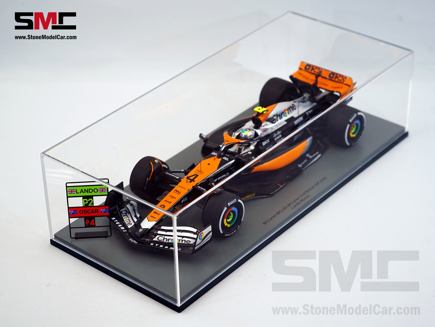 McLaren F1 MCL60 #4 Lando Norris 2nd British GP 2023 Special Livery Spark 1:18 18S903