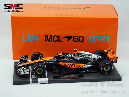 McLaren F1 MCL60 #4 Lando Norris 2nd British GP 2023 Special Livery 1:18 MINICHAMPS
