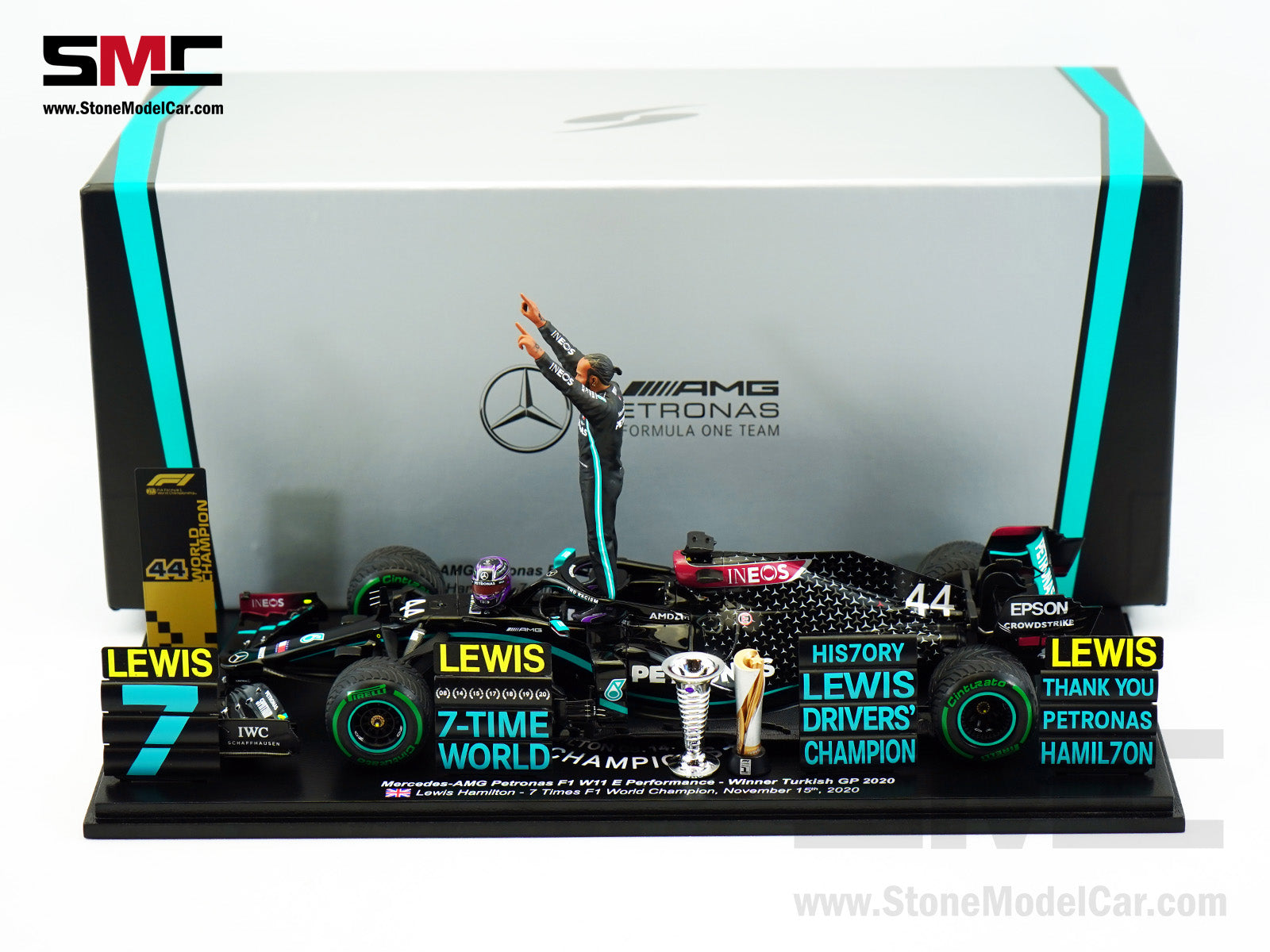 海外ショップ特注 スパーク1/18 メルセデスW11 L.ハミルトン