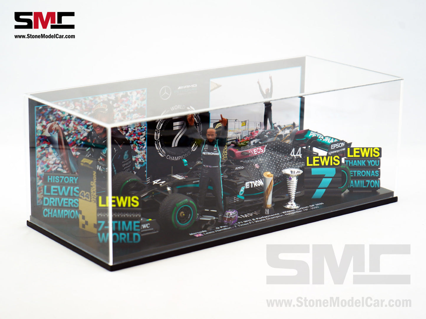 2020 7x World Champion Mercedes F1 W11 #44 Lewis Hamilton Turkey GP 1:18 Spark Figure Special Edition