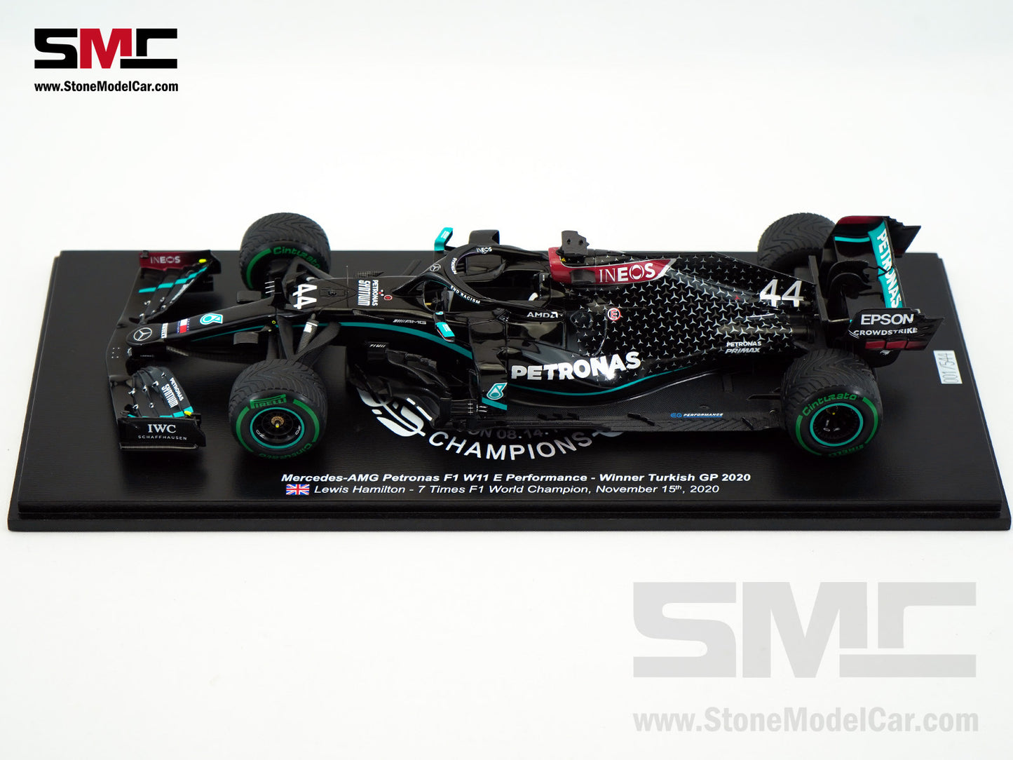 2020 7x World Champion Mercedes F1 W11 #44 Lewis Hamilton Turkey GP 1:18 Spark Figure Special Edition
