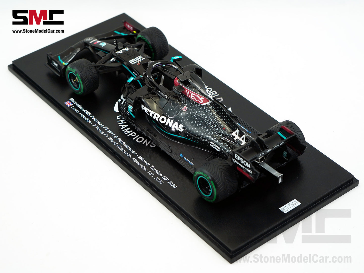 2020 7x World Champion Mercedes F1 W11 #44 Lewis Hamilton Turkey GP 1:18 Spark Figure Special Edition