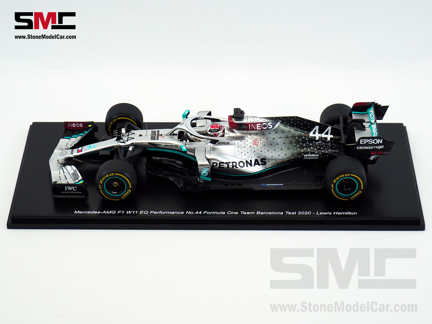 2020 7x World Champion Mercedes F1 W11 #44 Lewis Hamilton Barcelona Test 1:18 Spark 18S473S