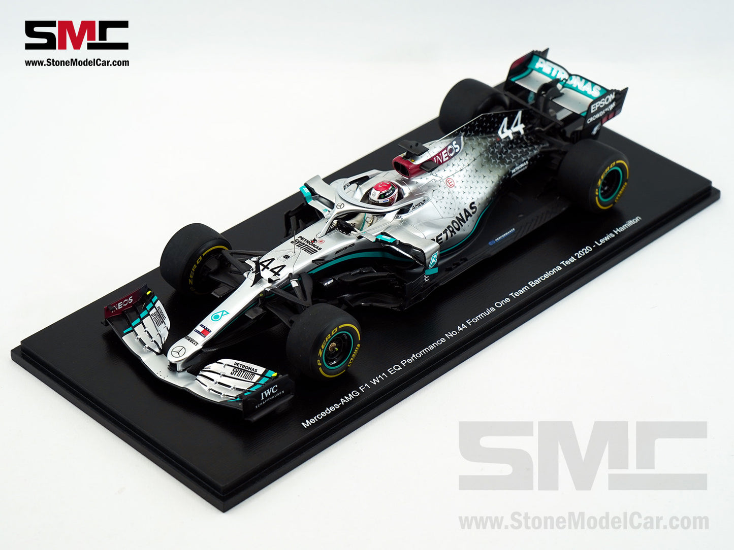 2020 7x World Champion Mercedes F1 W11 #44 Lewis Hamilton Barcelona Test 1:18 Spark 18S473S