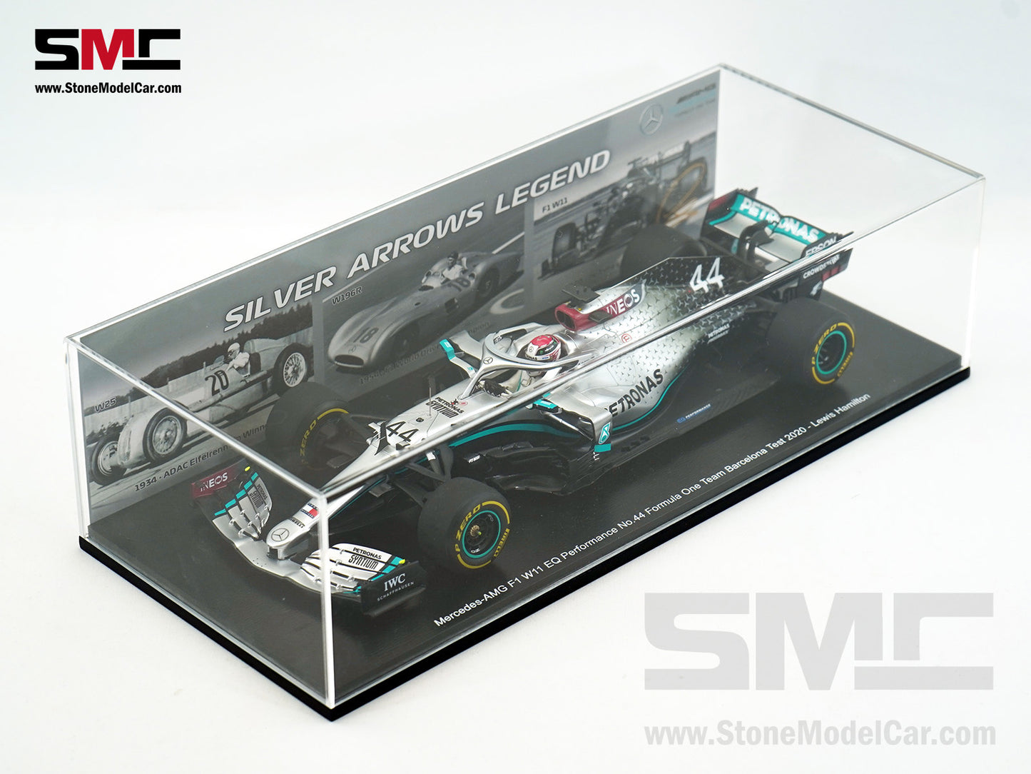 2020 7x World Champion Mercedes F1 W11 #44 Lewis Hamilton Barcelona Test 1:18 Spark 18S473S