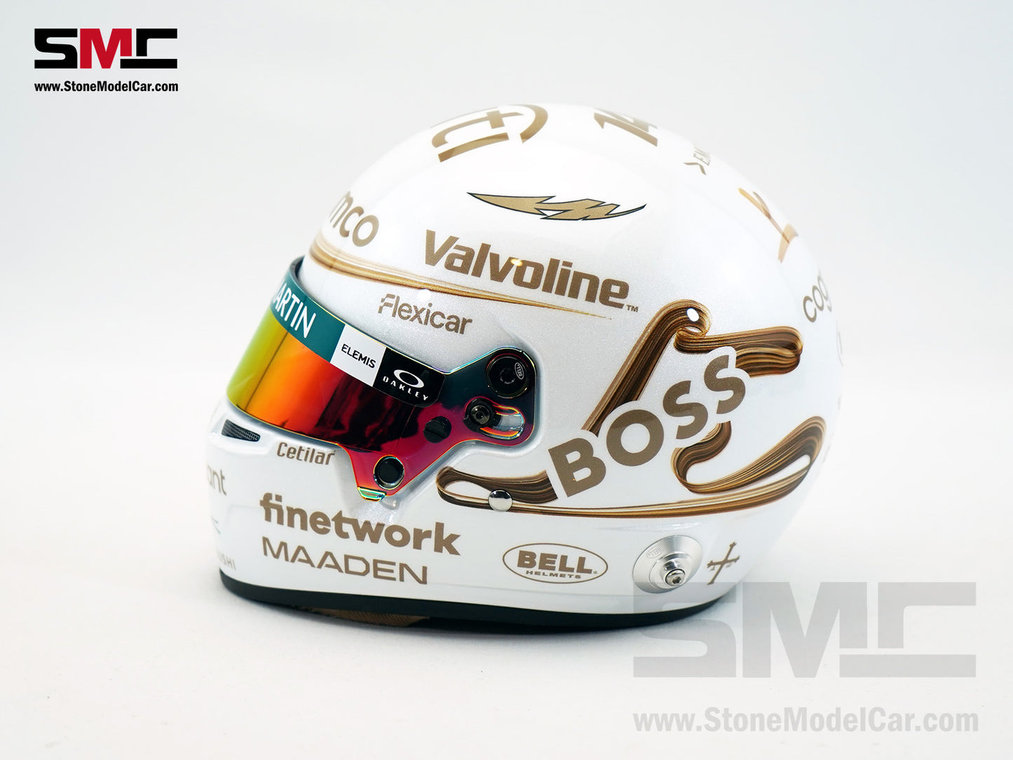 Aston Martin F1 AMR25 #14 Fernando Alonso Chinese GP 2025 BELL 1:2 Miniature Helmet
