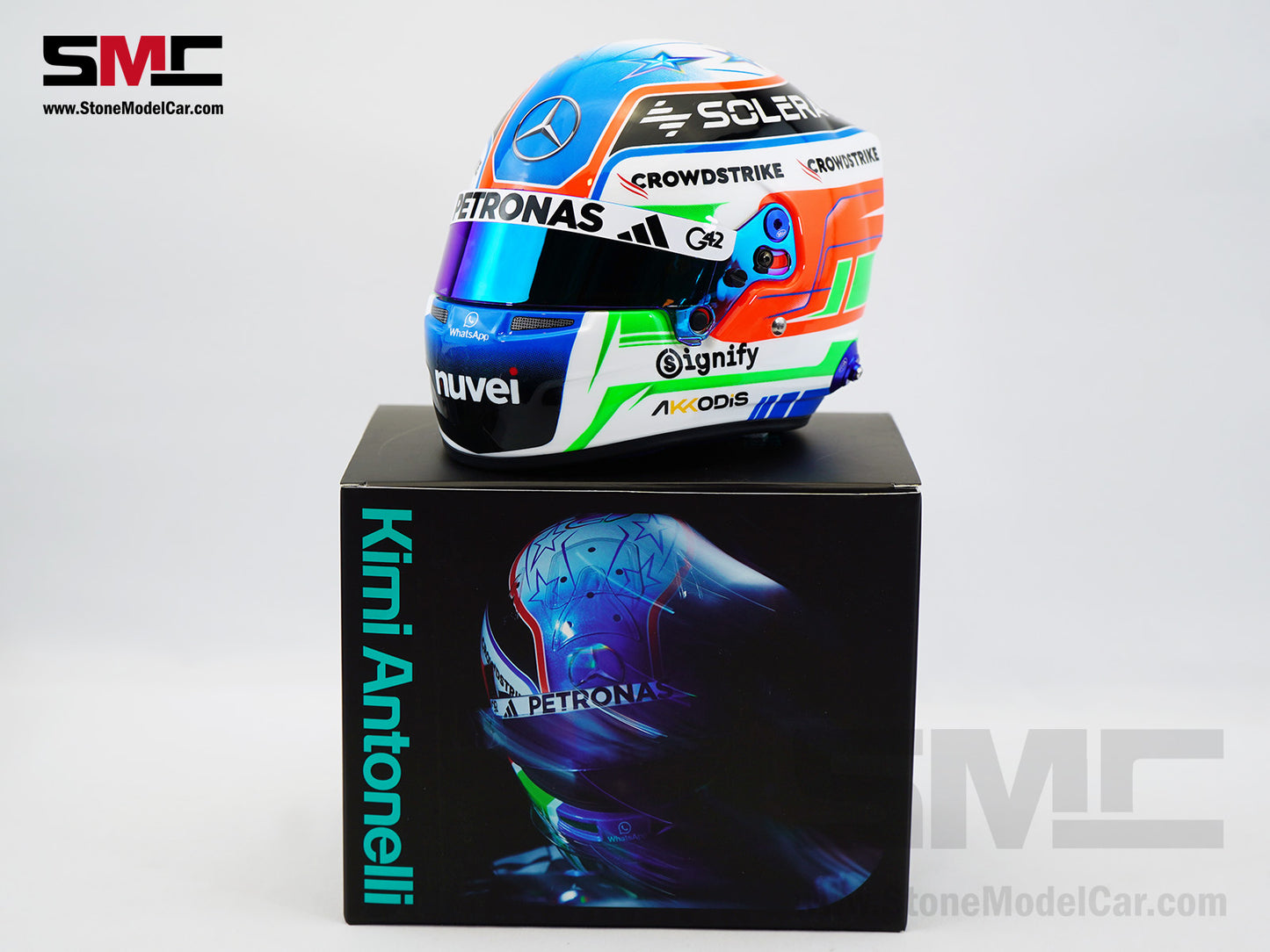 Mercedes F1 W16 #12 Kimi Antonelli Australian GP 2025 1st Career Point BELL 1:2 Miniature Helmet