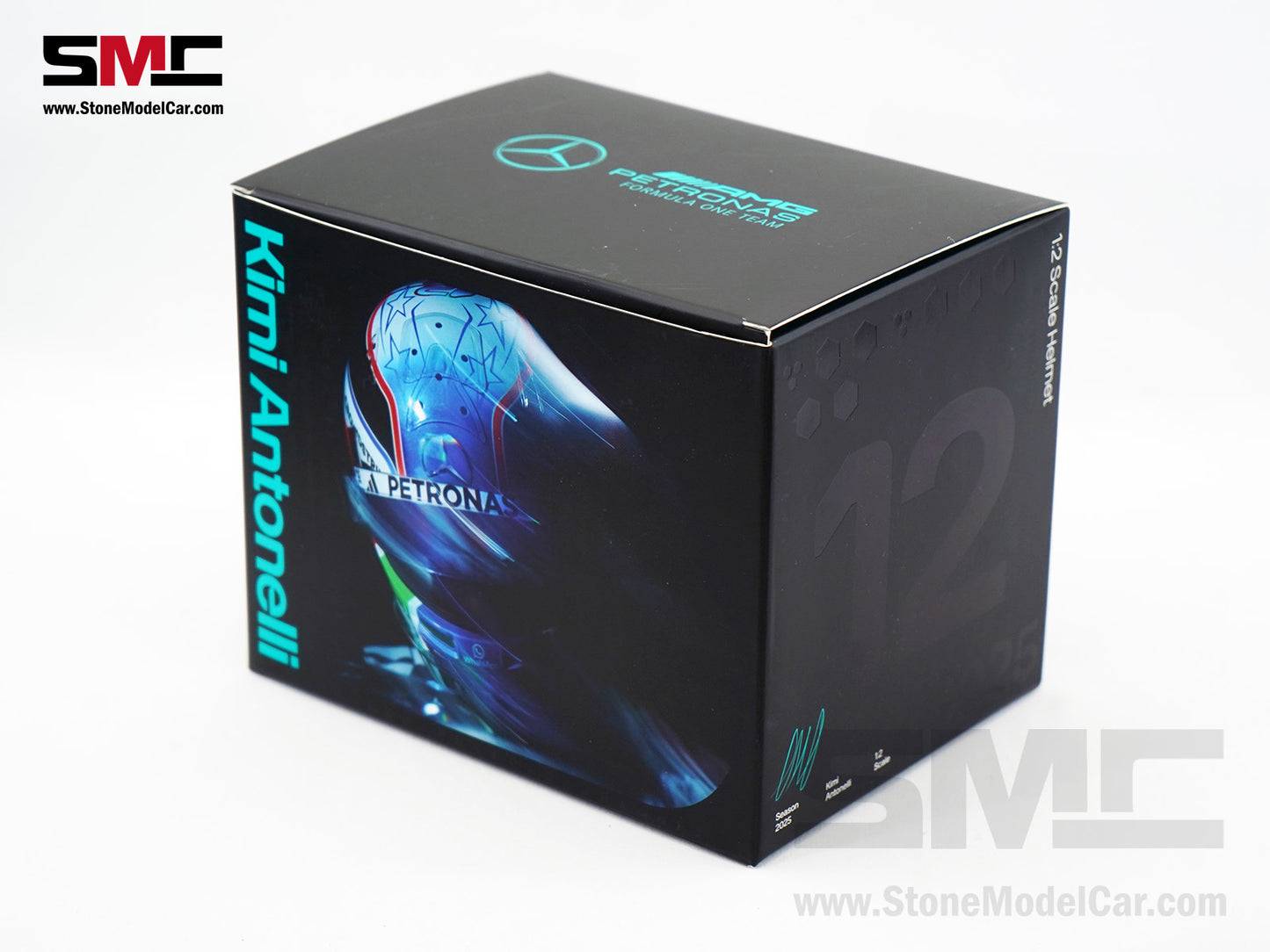 Mercedes F1 W16 #12 Kimi Antonelli Australian GP 2025 1st Career Point BELL 1:2 Miniature Helmet