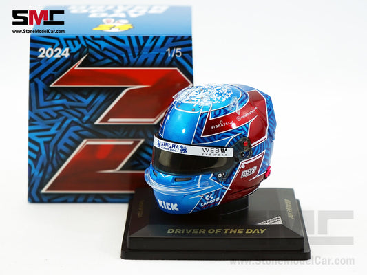 Stake KICK Sauber F1 C44 #24 Zhou Guanyu Qatar GP 2024 Spark 1:5 Miniature Helmet 5HSP143