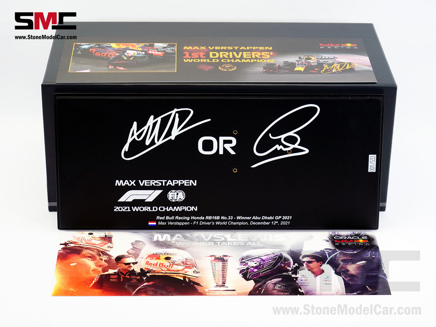 2021 F1 World Champion #33 Max Verstappen Red Bull RB16B Abu Dhabi GP 1:18 Spark Figure