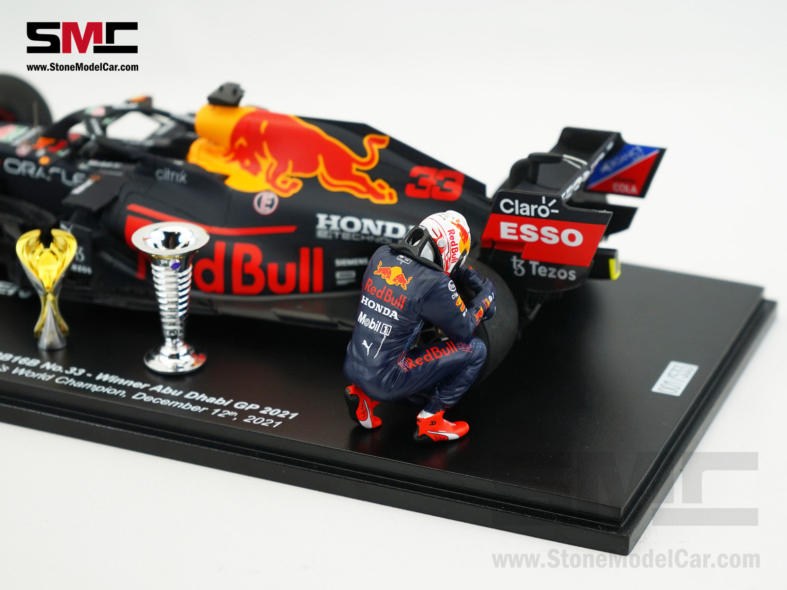 2021 F1 World Champion #33 Max Verstappen Red Bull RB16B Abu