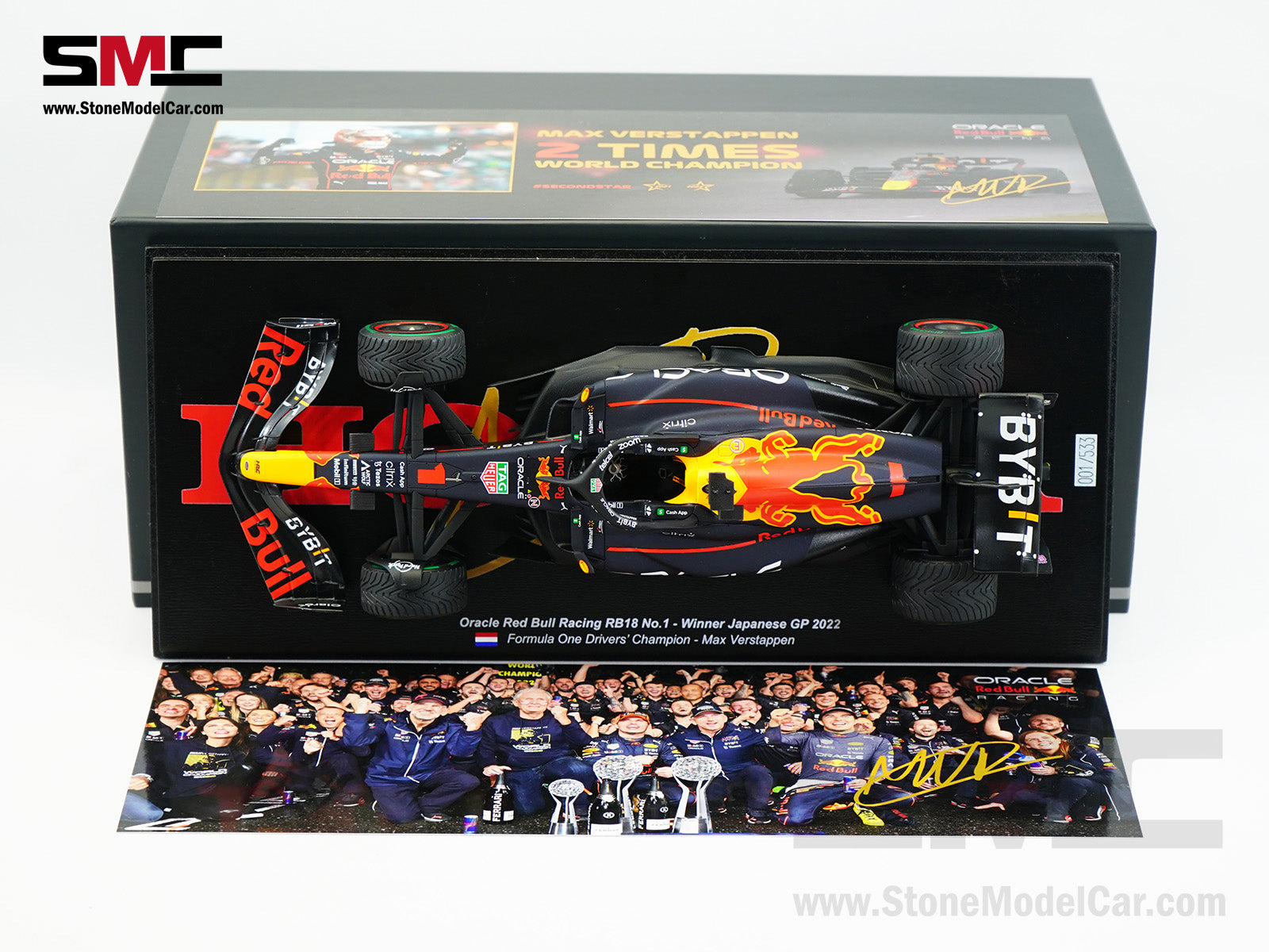 ミニカー RedBull RB18No.1WinterJapaneseGP2022 1/18 Red Bull RB18 Winner Japan GP 2022 Champion Max