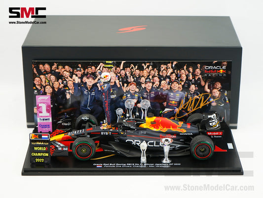 2022 World Champion #1 Max Verstappen Red Bull F1 RB18 Winner Japan GP Spark 1:18 Figure Special