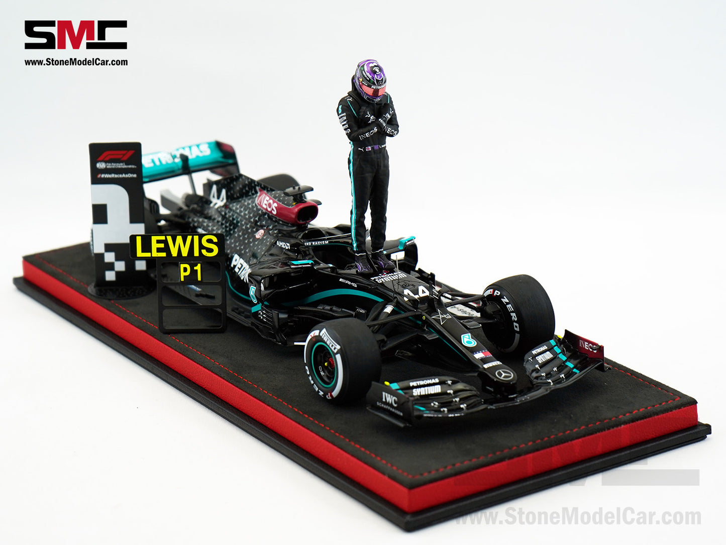 2020 7x World Champion Mercedes F1 W11 #44 Lewis Hamilton Belgium GP 1:18 Spark Special Figure Edition