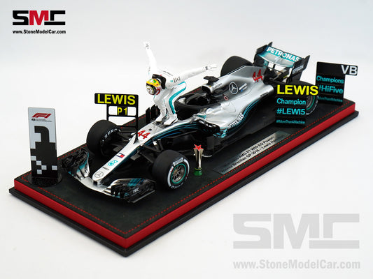 Mercedes AMG F1 W09 #44 Lewis Hamilton Brazil GP 2018 World Champion 1:18 Spark Figure Edition
