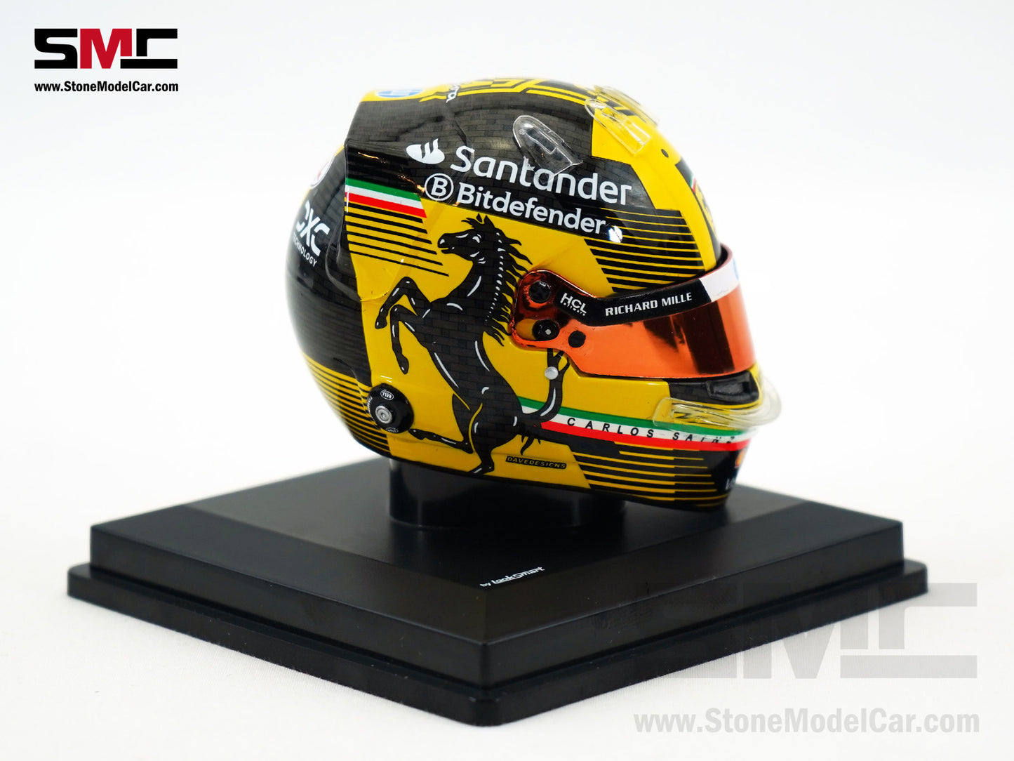 Ferrari F1 SF-24 #55 Carlos Sainz Italy Monza GP 2024 Looksmart 1:5 Helmet LSHEL005