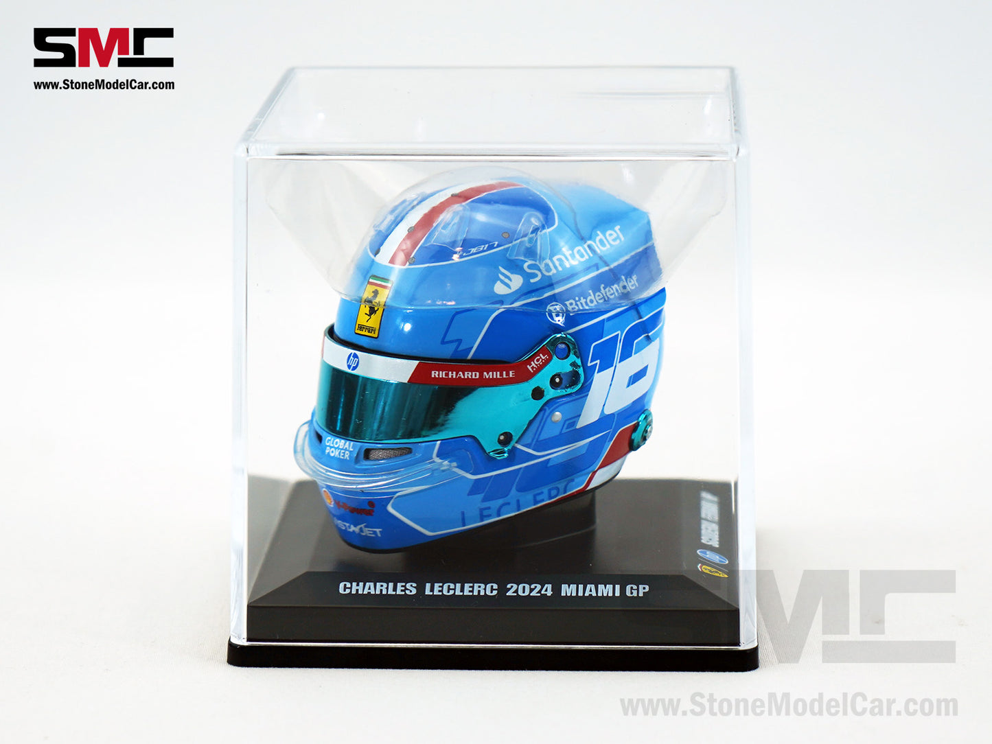 Ferrari F1 SF-24 #16 Charles Leclerc USA Miami GP 2024 Looksmart 1:5 Helmet LSHEL002