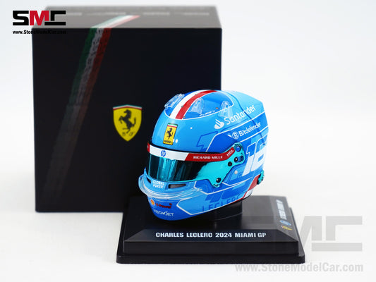 Ferrari F1 SF-24 #16 Charles Leclerc USA Miami GP 2024 Looksmart 1:5 Helmet LSHEL002