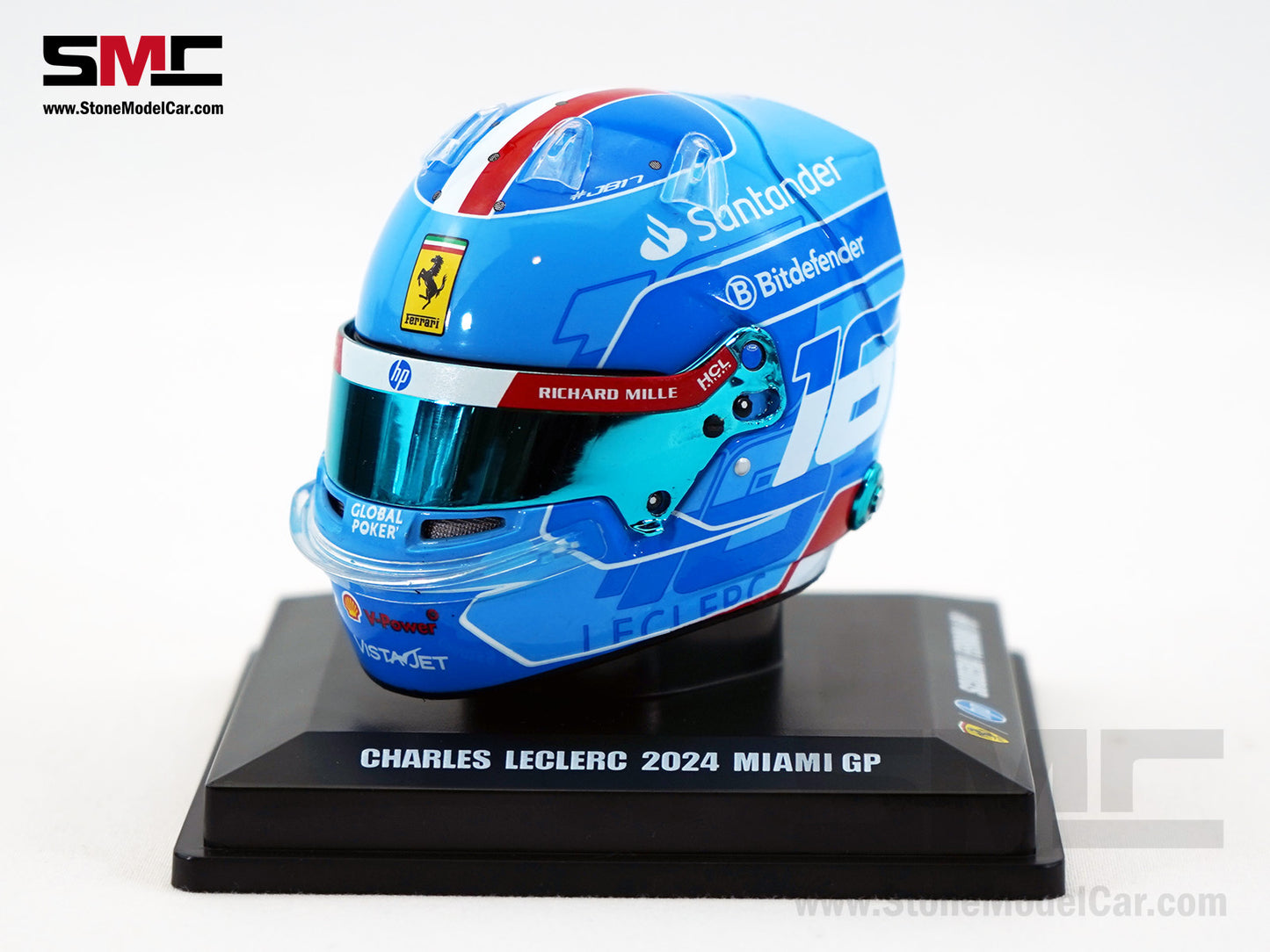Ferrari F1 SF-24 #16 Charles Leclerc USA Miami GP 2024 Looksmart 1:5 Helmet LSHEL002